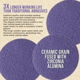 thumbnail image 4 of Dura-Gold Premium 60 Grit 3" Purple Film Ceramic Sanding Discs, Box of 20 - Hook & Loop Backing Sandpaper for DA Sander, Drill, Grinder, Rotary Tool - Sand Auto Body Paint, Metal, Wood, Woodworking, 4 of 6