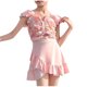 thumbnail image 2 of Trajes de baño para mujer, trajes de baño para mujer y niña, traje de baño de manga corta con protección UPF, vestido con braguita desmontable, estampado floral, traje de baño conservador para niños y, 2 of 8