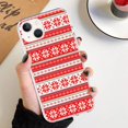 thumbnail image 3 of Funda transparente con diseño de árbol de Navidad rojo para iPhone 14, 13, 12, 11 Pro Max, mini, XS, XR, X, 8, 7, 6S, 6 Plus, 3 of 3