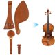 thumbnail image 2 of Accesorios para violín reposapiés para violín reparación de violín 4/4 de madera de azufaifo para mantenimiento de violín ANGGREK Otros, 2 of 8