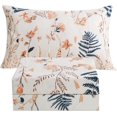 thumbnail image 1 of Floral Printed Sheet Set King Soft Microfiber Botanical Bed Sheets Extra Deep Pocket Pieces, 1 of 7