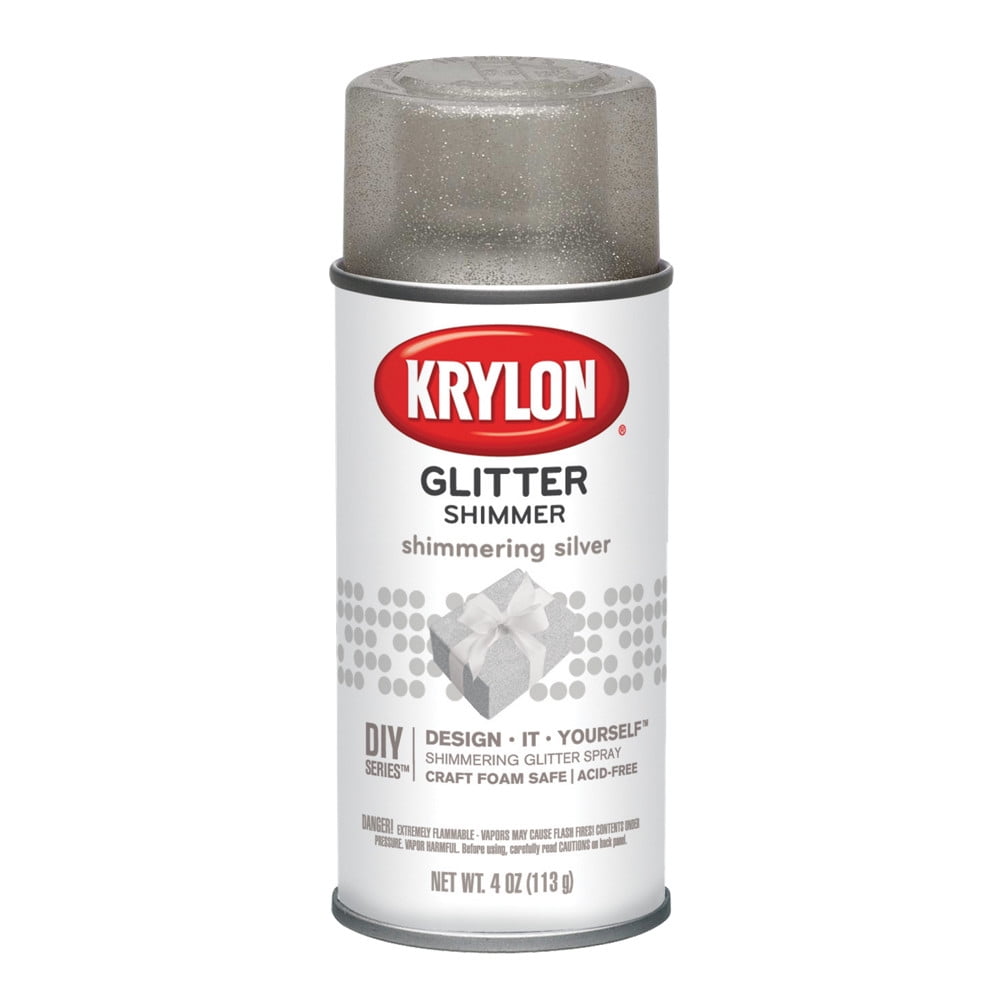 Krylon Glitter Shimmer Spray Paint, 4 oz., Shimmering Silver Walmart