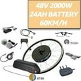 thumbnail image 1 of Bike Kit de Conversión Eléctrica con Batería de 24 Ah 700C Kit de Conversión de Bicicleta Eléctrica de 29 Pulgadas Rueda de Motor de Cubo Trasero sin Marchas de 48V 2000W, 1 of 10