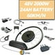thumbnail image 1 of Bike Kit de Conversión Eléctrica con Batería de 24 Ah, Kit de Conversión de Bicicleta Eléctrica de 26-29 Pulgadas 700C 27,5, Rueda de Motor de Cubo Trasero sin Marchas de 48V 2000W, 1 of 10