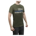 thumbnail image 2 of Rothco Thin Blue Line T-Shirt, Olive Drab, 2 of 3