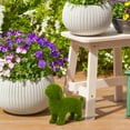 thumbnail image 4 of LOLIPPYY 1Pc European Style Dog Figurine Outdoor Decor with Yarn Flocking, Cute Pet Ornament for Garden or Home, 4 of 7