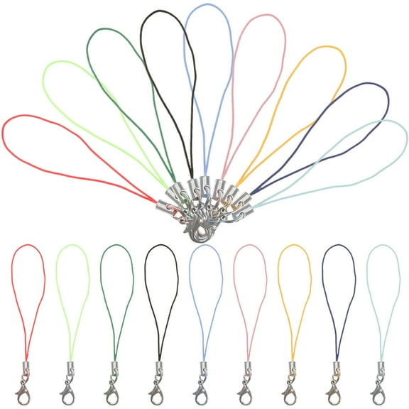 100 Pcs Cell Phone Lariat Straps Charm Key Fob Smartphones Lanyard Universal Case Keychain Accessories