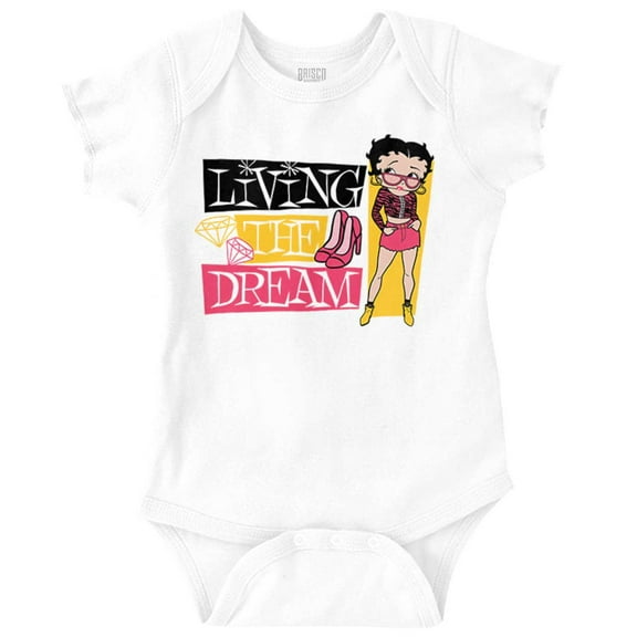 Betty Boop Living the Dream Cute Bodysuit Jumper Girls Infant Baby Brisco Brands 18M