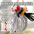 thumbnail image 3 of Magnetic Hand Shaped Cable Organizers Clips Earbuds Manager Cable Office Winder Magnets Straps Reusable Cords School, 3 of 8