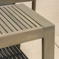 thumbnail image 2 of Noble House Cascada Outdoor 4 Piece Acacia Wood Chat Set with Cushions and Angled Coffee Table, Grey, Dark Grey, 2 of 10
