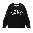 thumbnail image 4 of Bnwani Black Kids Hoodie Sweatshirt Fashion Long Sleeve Casual Sportswear Cute Solid Print Size 5t, 4 of 7