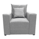 thumbnail image 1 of Sillon El Bazar Store Miami Lino Gris Plata 1 plaza, Modular, Moderno, Sala, 1 of 4