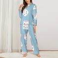 thumbnail image 3 of Bingfone Womens Pajama Sets Cartoon Sushi Print,Long Sleeve Loungewear Pajamas Set-X-Large, 3 of 9