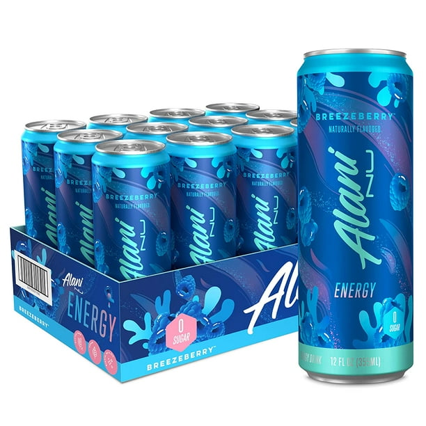 Alani Nu SugarFree Energy Drink, PreWorkout Performance, Breezeberry