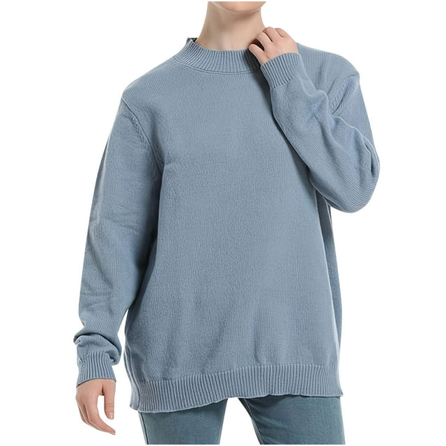 Timegard Womens Sweaters Long Sleeve Comfy Pullover Fall Winter Casual Bottom Knit Tops Solid Color