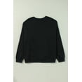 thumbnail image 3 of Women's Plus Size Black Solid Crew Neck Drop Shoulder Sweatshirt | [ZhiHiMeRi] | (US 26W-28W)4X, 3 of 10