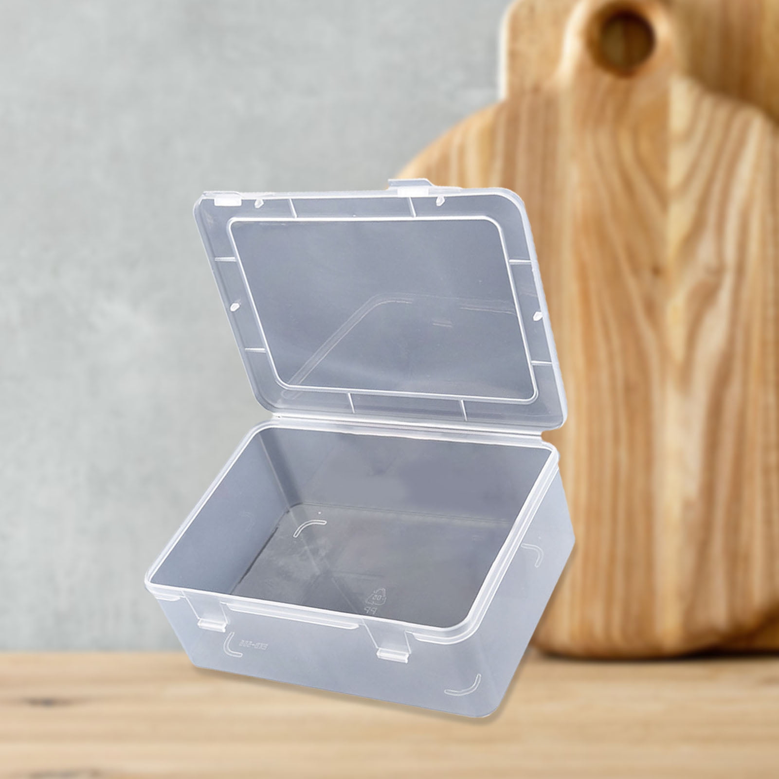 Rectangle Transparent Large Capacity Plastic Storage Box Container with Lid Util 