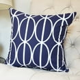 thumbnail image 2 of Simply Daisy, 16 x 16inch, Ovals Go \'Round Geometric Print Pillow, Pale Blue, 2 of 2