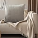 thumbnail image 4 of Funda de almohada plisada de terciopelo de 45 x 45 cm | Funda de cojín de sofá de terciopelo suave de color liso | Funda de almohada con soporte lumbar y cremallera oculta para oficina, protecci, 4 of 5