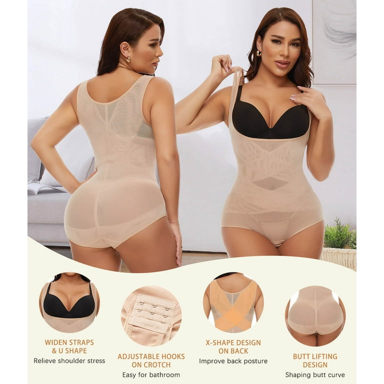 Vaslanda Body Shaper for Women Tummy Control Shapewear Bodysuit Seamless  Faja Colombian Butt Lifter Waist Trainer Girdles