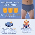 thumbnail image 3 of Wearever Men's Incontinence Underwear Open Fly Washable Briefs, Maximum Absorbency Single Pair, 3 of 11