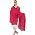 thumbnail image 5 of Phagun Cotton Neck Wrap Indian Dupatta Chunni Long Stole Tassel Scarf-Magenta, 5 of 5