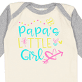 thumbnail image 4 of Inktastic Papa's Little Girl with Hearts Flower and Butterfly Girls Long Sleeve Baby Bodysuit, 4 of 5