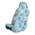 thumbnail image 2 of Wukai Cute Animals Surfers Full Set Car Seat Covers with Soft Padding Universal Auto Front Seats Protector and Cushion Mat, 2 of 5