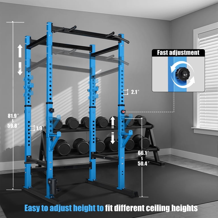 Primy 1000lb Capacity Power Rack, Rack Cage for Weight Training