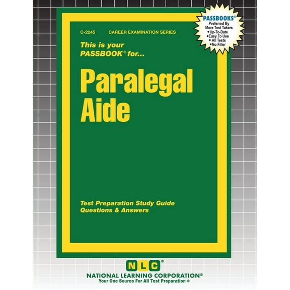 Career Examination Paralegal Aide, Book 2245, (Paperback)