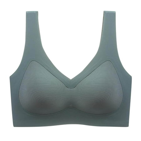 pstuiky Nursing Bras  Women s Fashion Gathering Ultra Thin Back Adjustable Steel Ring Free Bra Girls Bras Underwear Summer Savings