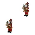 thumbnail image 2 of Muñeco de Navidad de Papá Noel Inteprter Decoración Sentado 30 cm Sombrero rojo 2piezas Tipo 2, 2 of 5
