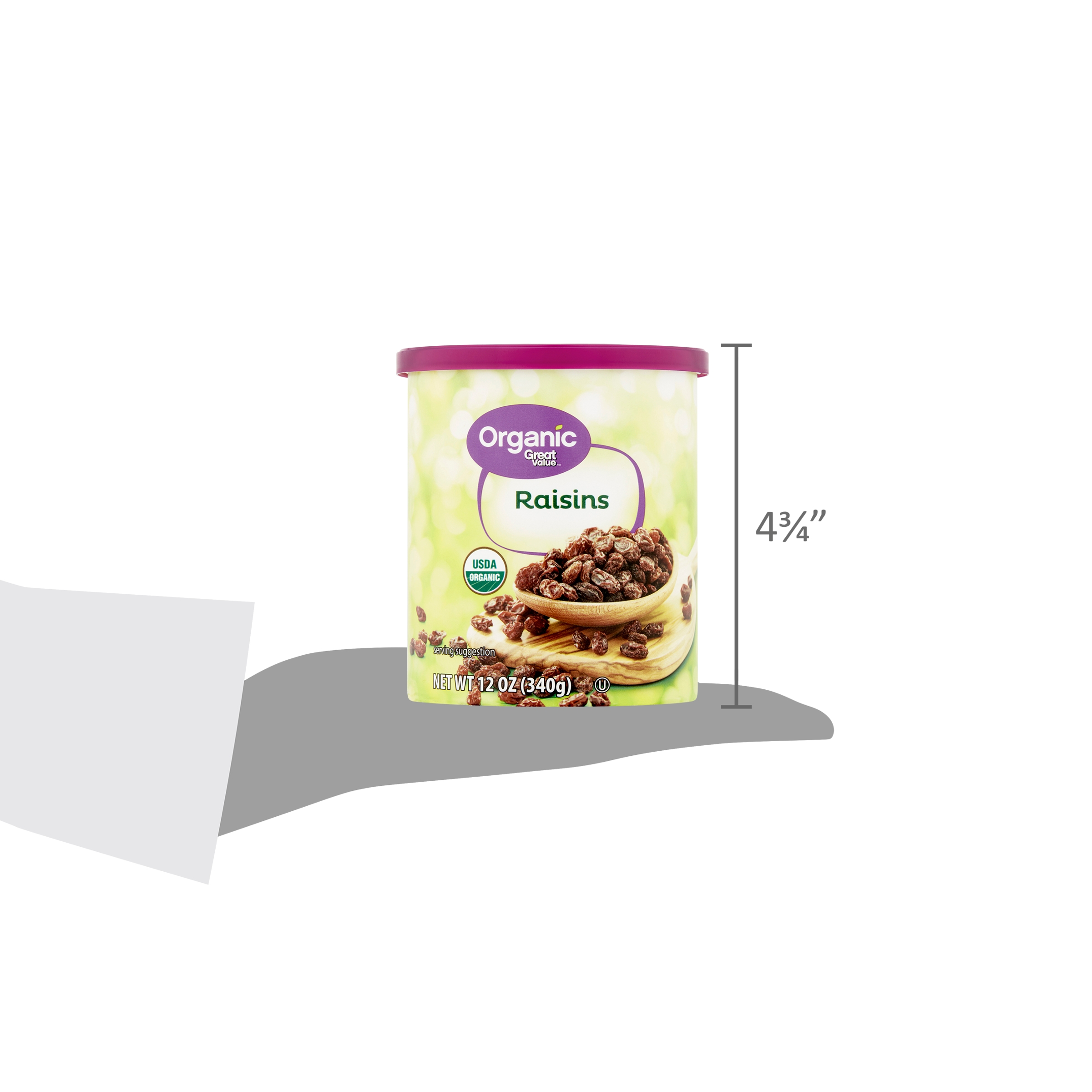 Great Value Organic Raisins, 12 oz