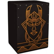 Sawtooth Harmony Series Hand-Stained Spirit Design Large Size Cajon, Satin Black