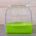 thumbnail image 5 of Tineasur Green Plastic Bird Bath with Covered Cage for Small Birds Parrot Canary Accessories, 5 of 8