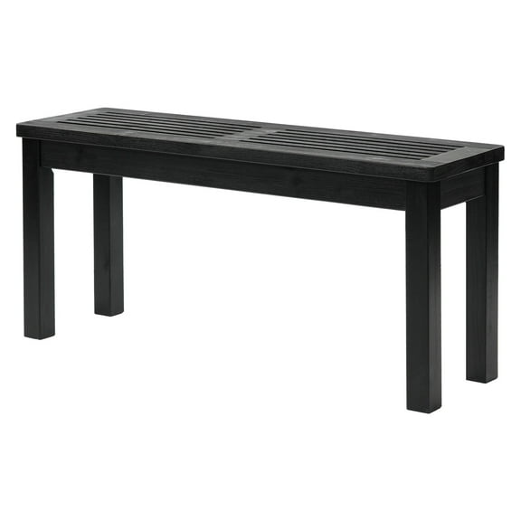 FGYRYK 40 inch Outdoor Wooden Bench - Backless Solid Wood Fir Wooden Door Corridor Bench Suitable for Gardens/Terraces/Platforms/Entrances Multi Color Black