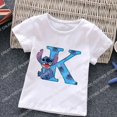 thumbnail image 3 of Camiseta de algodón para niños con letras ABCD y puntada blanca, camiseta con combinación de nombres para bebé, camiseta de dibujos animados Kawaii para niño y niña, top informal estilo Harajuku, 3 of 5