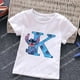 thumbnail image 3 of Camiseta de algodón para niños con letras ABCD y puntada blanca, camiseta con combinación de nombres para bebé, camiseta de dibujos animados Kawaii para niño y niña, top informal estilo Harajuku, 3 of 5