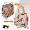 thumbnail image 3 of Dachshund and Flower Insulated Lunch Bag for Women & Adults,Large Portable Soft Cooler Lunch Bag,Thermal Food Storage Tote with Pearl Cotton,8.66L,8.75x5.75x9.5 Inch, 3 of 6