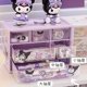 thumbnail image 3 of Sanrio-caja de almacenamiento multicapa con 6 compartimentos, cajón de mesa de dibujos animados, bonito Cinnamoroll, My Melody, estante de joyería, regalo creativo, 3 of 4