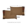 thumbnail image 2 of VHC Brands Ridge Plaid Cotton Rustic Bedding Patchwork Standard Pillow Case Set of 2, Cedar Green, 2 of 6