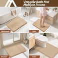 thumbnail image 5 of Extra Thick Bath Rugs for Bathroom - Anti-Slip Bath Mats Soft Plush Yarn Shaggy 100% Strong Mirco Polyeste Mat Living Room Bedroom Mat Floor Water Absorbent(Beige,16x24 - Inches), 5 of 7