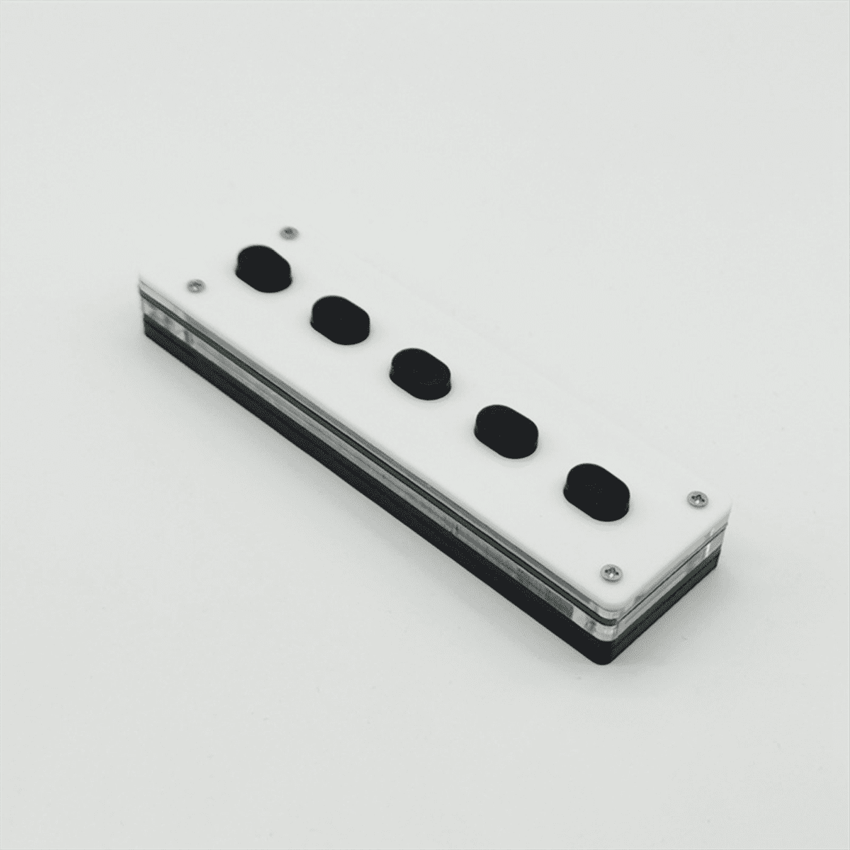 Silent Silicone Bluetooth Custom Programming Macro Keyboard 5-Keys Macropad Copy Paste USB Keypad, Bluetooth+USB