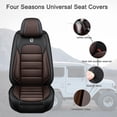 thumbnail image 2 of (Front and Rear Seats)Car Seat Covers for Jeep 99% Car Models,Artificial Leather Seat Covers for Cars,Waterproof Car Interior Seat Cushions(Brown and Balck,Standard), 2 of 6