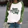 thumbnail image 2 of YABCSAZ St Patrick's Day Sweatshirts for Women Irish Tops Long Sleeve Sequin Shamrock Clover Printed Irish Pullover Casual Loose Oversize Charms Shirts Blouse Paddy's Day Great Parade Shirts, 2 of 7