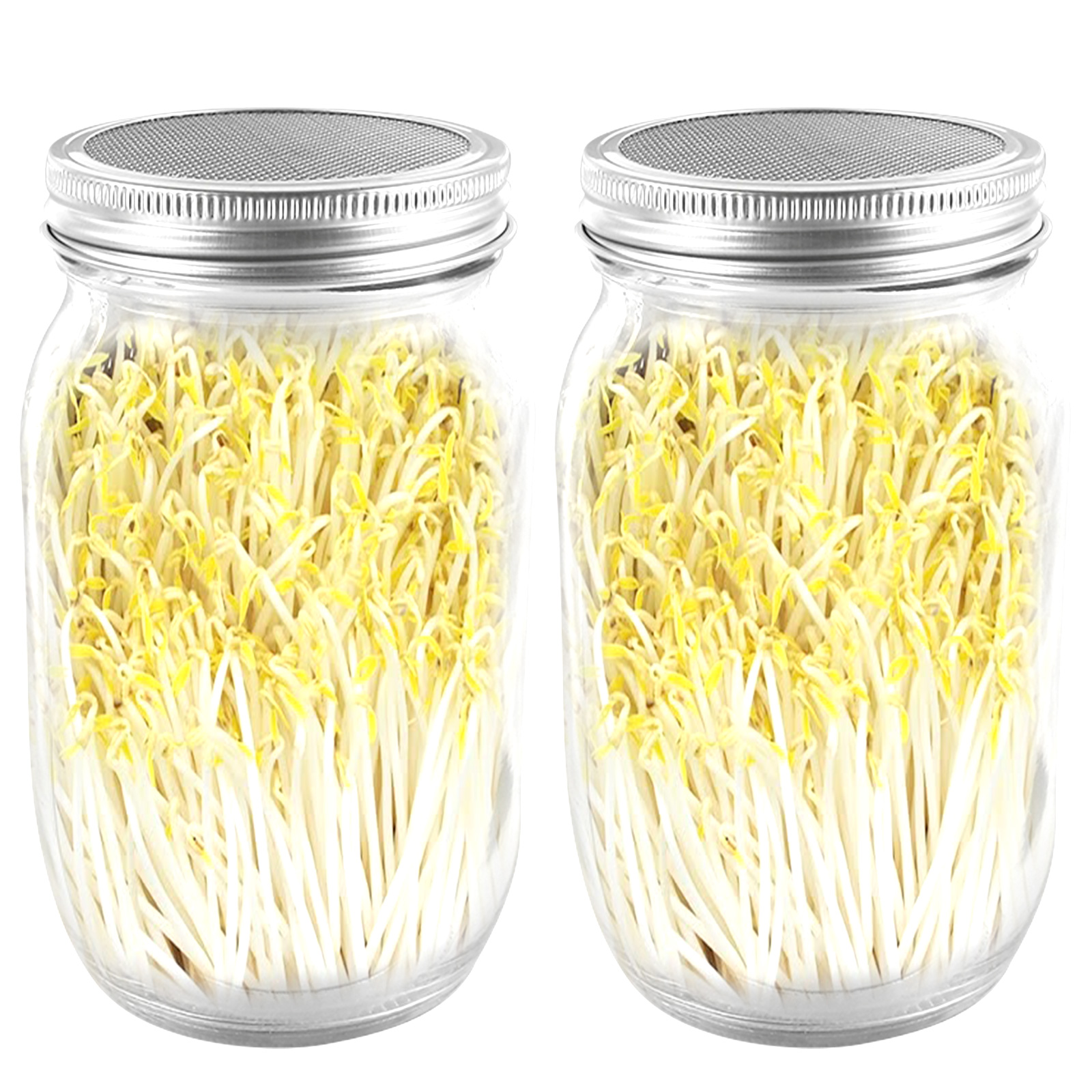 12pcs Sprouting Jar Kit Wide Mouth Mason Jars Sprouting Jars Durable