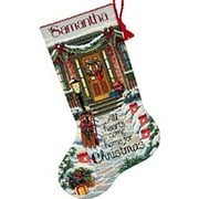'All Hearts Come Home' Stocking Counted Cross-Stitch Kit, 16"