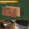 thumbnail image 3 of Wood-It 9 Drawer Dresser, Wide Chest Of Drawers Nightstand Storage Tower Storage Dresser Fabric Dresser With Wood Top for Living Room, Bedroom, Hallway, Rust, 3 of 6