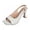 White, variant on Brown Women'S Heeled Sandals Open Toe Square Toe Ankle Strap Thin Heel Casual Comfortable Plus Size Dress Shoes With Box Size Eu 37 Weight 1.08 Lbs