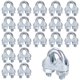 thumbnail image 1 of Uxcell 20-Pack Abrazaderas de Cable, Clip de Cable de Acero al Carbono M3, Sujetador de Perno en U, 1 of 6